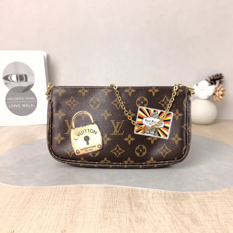 Louis Vuitton Crossbody Bag Multi Pochette Accessoires Shoulder Strap PVC Small 24 × 4 × 13.5 cm — cover view 4 of 5