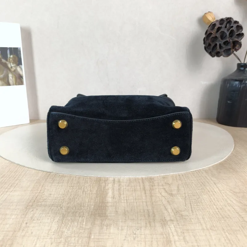 BALENCIAGA Crossbody Bag RODEO Black Suede Mini 23 × 10 × 17 cm — cover view 2 of 5