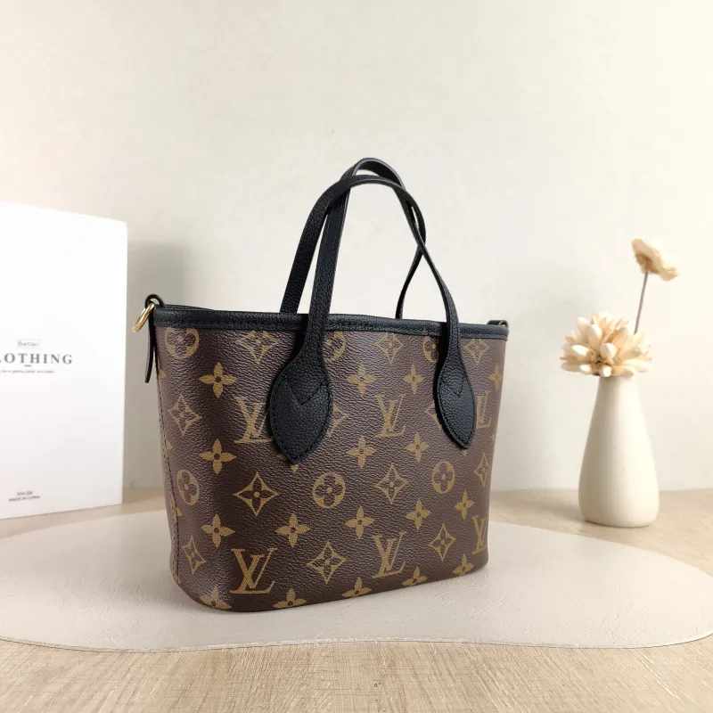Louis Vuitton Crossbody Bag NEVERFULL INSIDE OUT BB Black PVC · Calfskin BB 26.5 × 11 × 16.5 cm — cover view 6 of 6