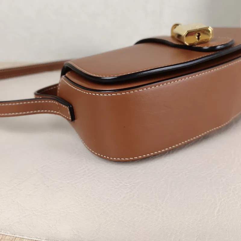 CELINE Crossbody Bag TABOU Brown Calfskin Mini 18 × 5 × 8 cm — detail view 7 of 11