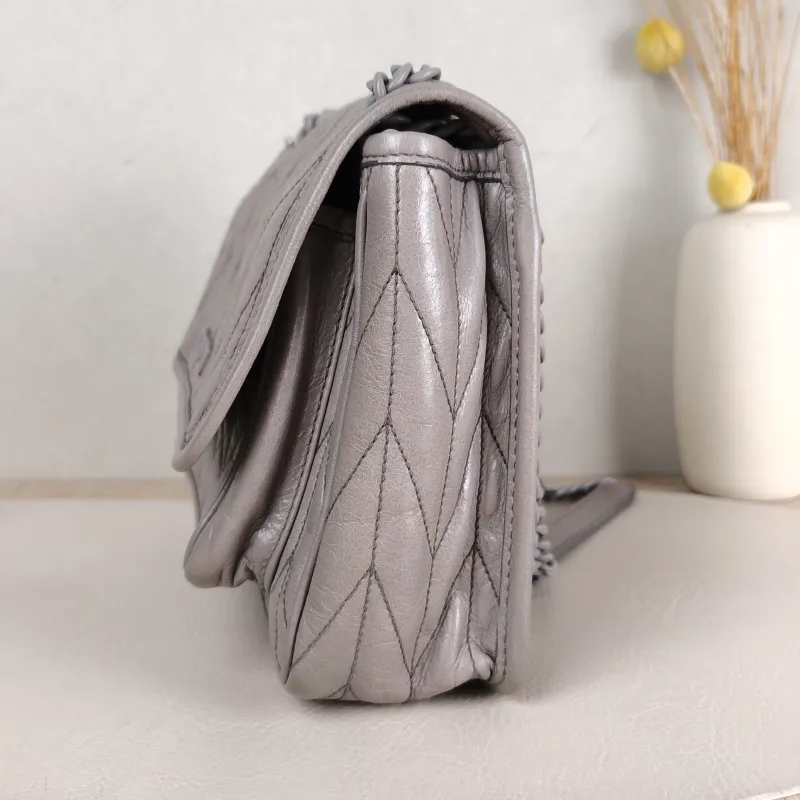 Miumiu Crossbody Bag Crossbody Bag Grey Calfskin One Size 21 × 7 × 17 cm — detail view 13 of 14