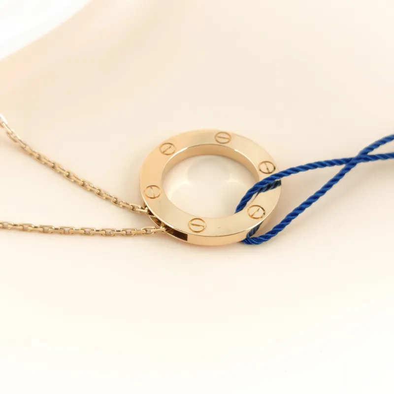 CARTIER Necklace LOVE Collection Pendant Yellow Gold 18KY ellow Gold Large42cm — cover view 4 of 11