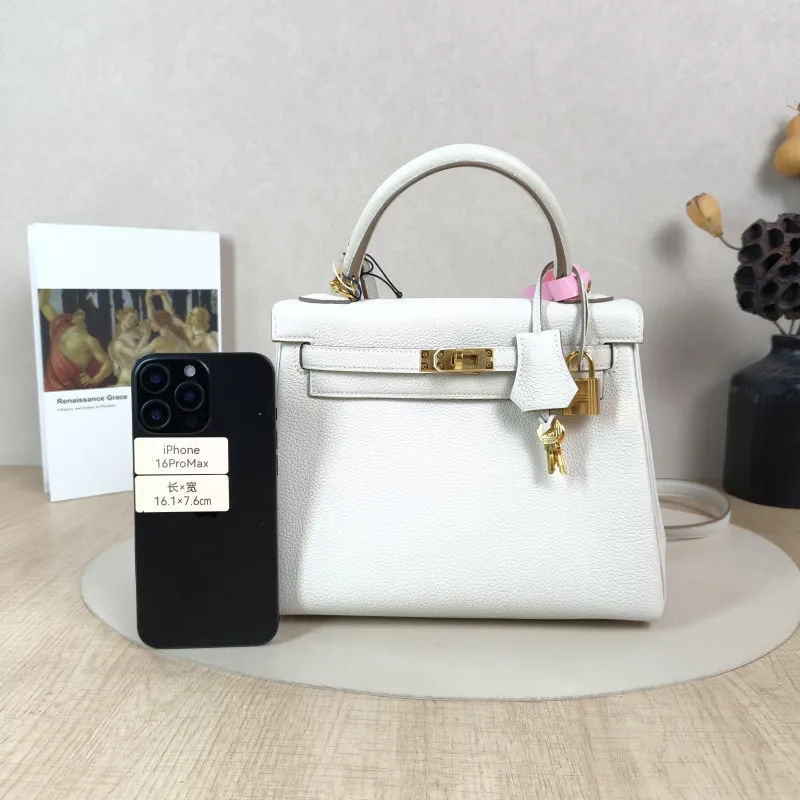 Hermès Shoulder Bag Kelly 25 Gold-Tone Hardware Grey Togo Calfskin Small25 × 7 × 17 cm — cover view 5 of 6