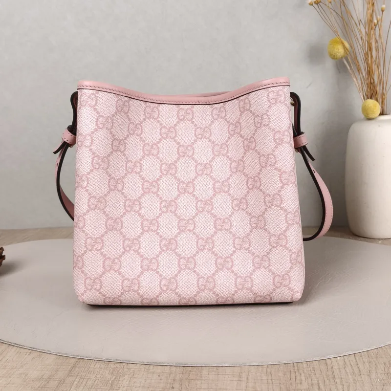 GUCCI Crossbody Bag GG Emblem Pink PVC Small 19 × 11 × 18 cm — cover view 3 of 5