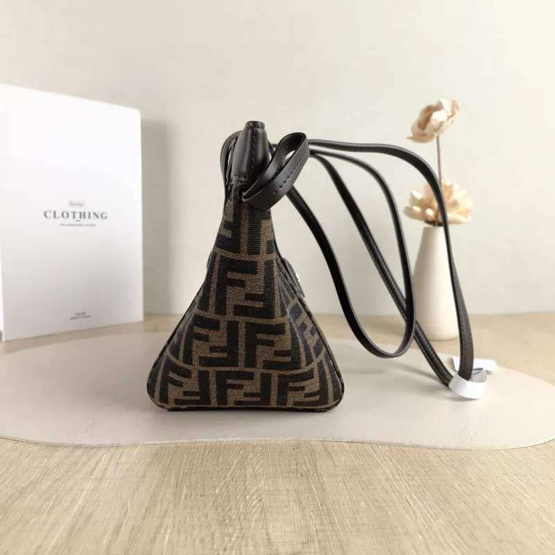 FENDI Top Handle Bag origami Shoulder Bag Monogram Canvas Mini 15 × 15 × 18.5 cm — detail view 1 of 10