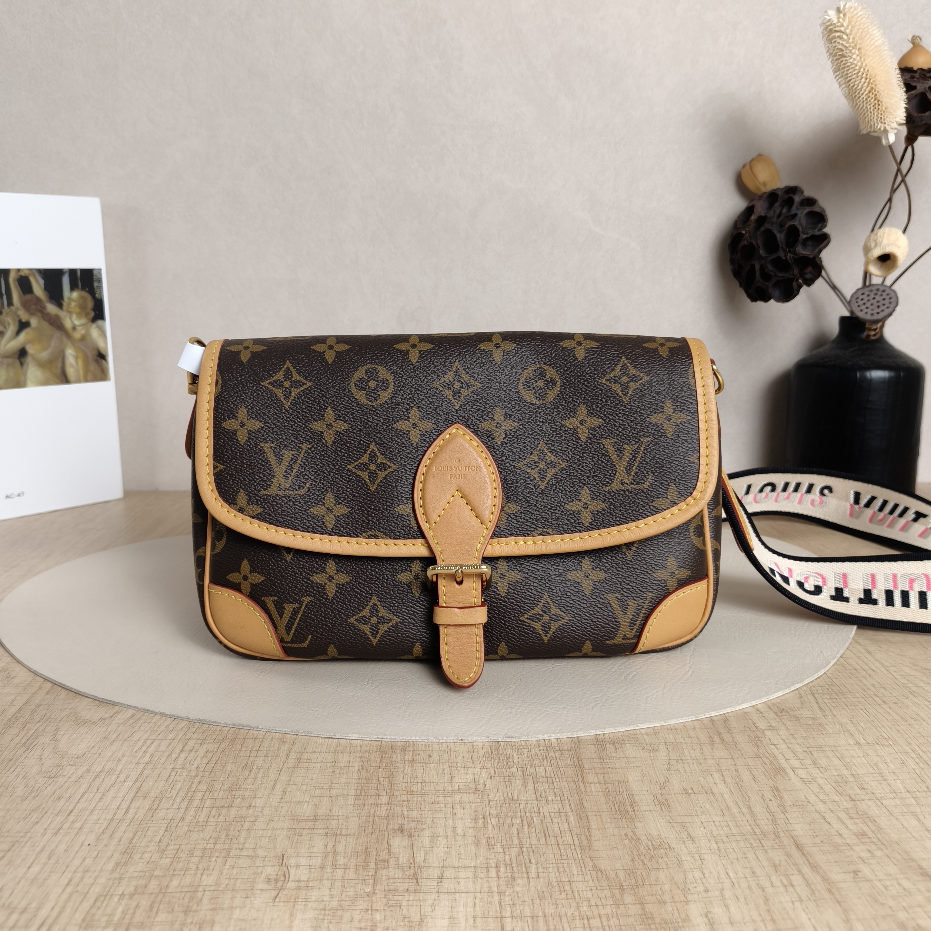 Louis Vuitton Crossbody Bag Diane Baguette Bag Shoulder Strap PVC Small24 × 9 × 15 cm
