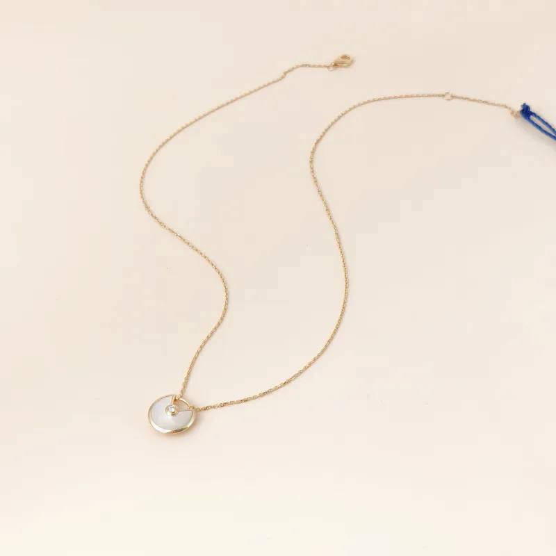 CARTIER Necklace Amulette de Necklace Pearl · White Mother-of-Pearl 18KY ellow Gold Small 41cm — cover view 6 of 10