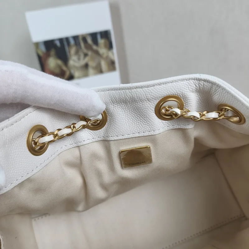 Chanel Crossbody Bag 25Bag White Gold Grained Calfskin Mini 22 × 12.5 × 20 cm — detail view 5 of 12