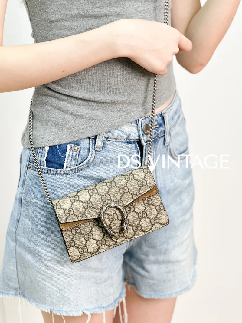 GUCCI Shoulder Bag Dionysus Monogram PV Cmini16.5 × 4 × 10 cm — on-model view 2 of 3