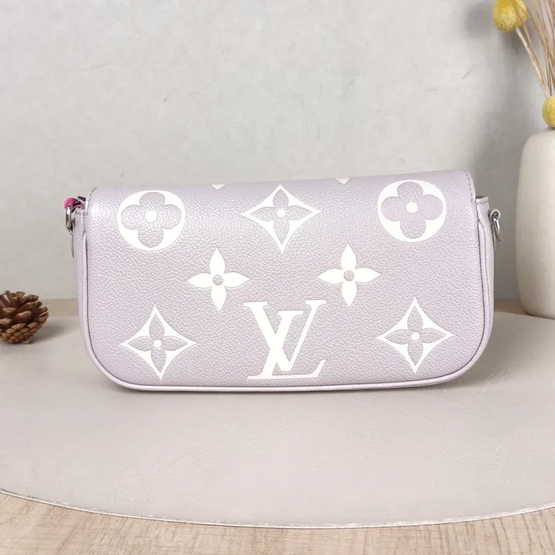 Louis Vuitton Crossbody Bag IVY Grey · White Monogram Empreinte Embossed Calfskin Small 23.5 × 4.3 × 12 cm — cover view 4 of 5