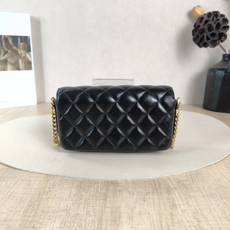 Chanel Crossbody Bag C Logo Crossbody Bag Black Lambskin One Size 17.5 × 4 × 9.5 cm — cover view 5 of 6