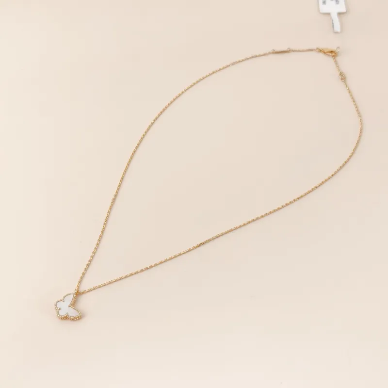 Van Cleef & Arpels Necklace Fauna Collection Butterflies Collection Pearl · White Mother-of-Pearl 18KY ellow Gold Sweet Mini 40cm — cover view 9 of 10