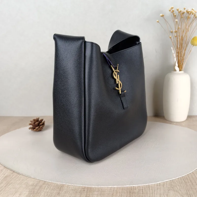 SAINT LAURENT Shoulder Bag LE 5 À 7 Hobo Black Calfskin Small 22 × 8.5 × 23 cm — cover view 3 of 5