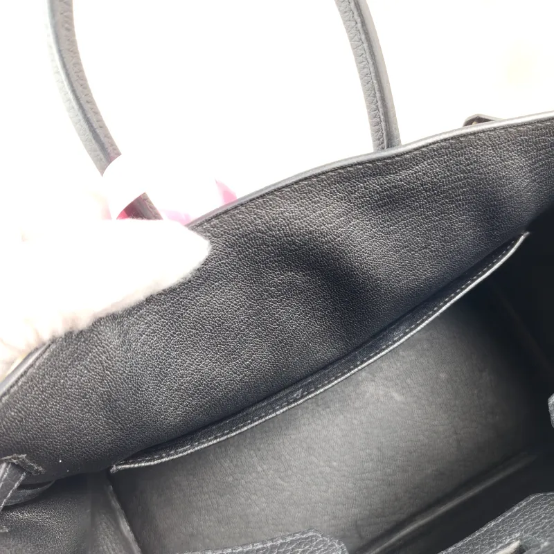 Hermès Top Handle Bag Birkin 25 Silver-Tone Hardware 89Black Silver-Tone Hardware Togo Calfskin Small 25 × 13 × 20 cm G — detail view 7 of 11