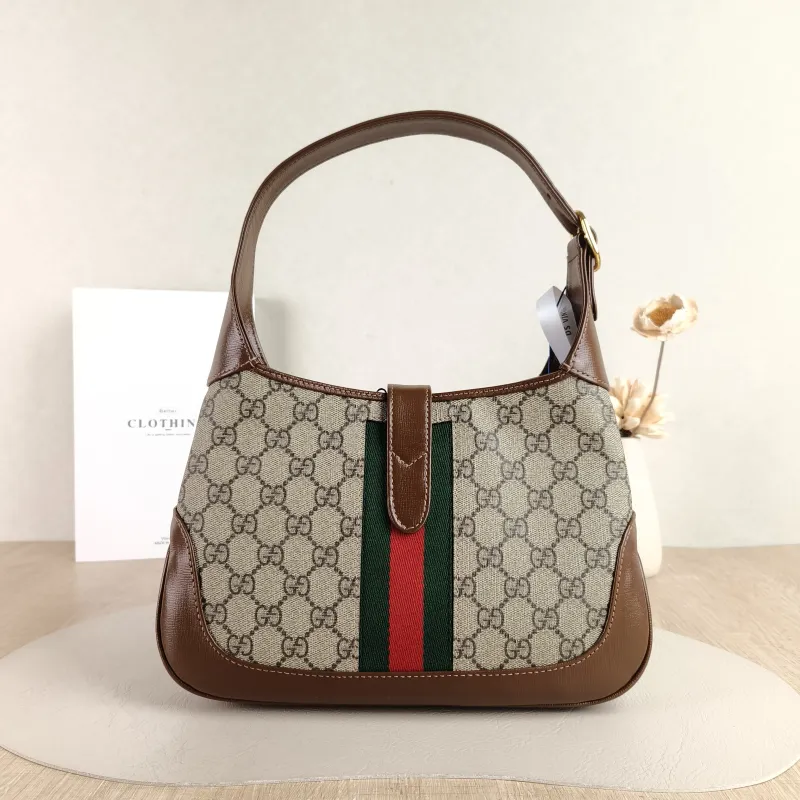 GUCCI Shoulder Bag Jackie 1961Collection Monogram PVC Medium 27.5 × 4 × 19 cm — cover view 5 of 5