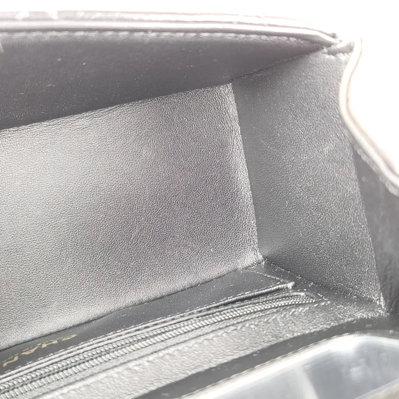Chanel Crossbody Bag Box Bag Top Handle Crossbody Bag Black Calfskin 22 × 9 × 9.5 cm — detail view 10 of 14