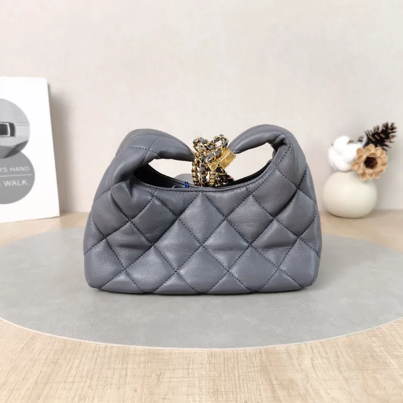 Chanel Crossbody Bag24a hobo Top Handle Crossbody Bag Grey Lambskinmini20.5 × 7 × 20 cm — cover view 2 of 5