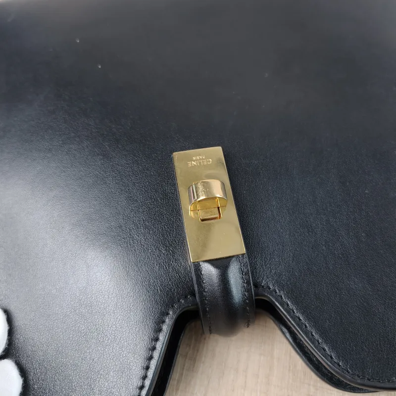 CELINE Shoulder Bag CAMILLE 16 SOFT Shoulder Bag Black Calfskin Small 24.5 × 5 × 21.5 cm — detail view 13 of 14