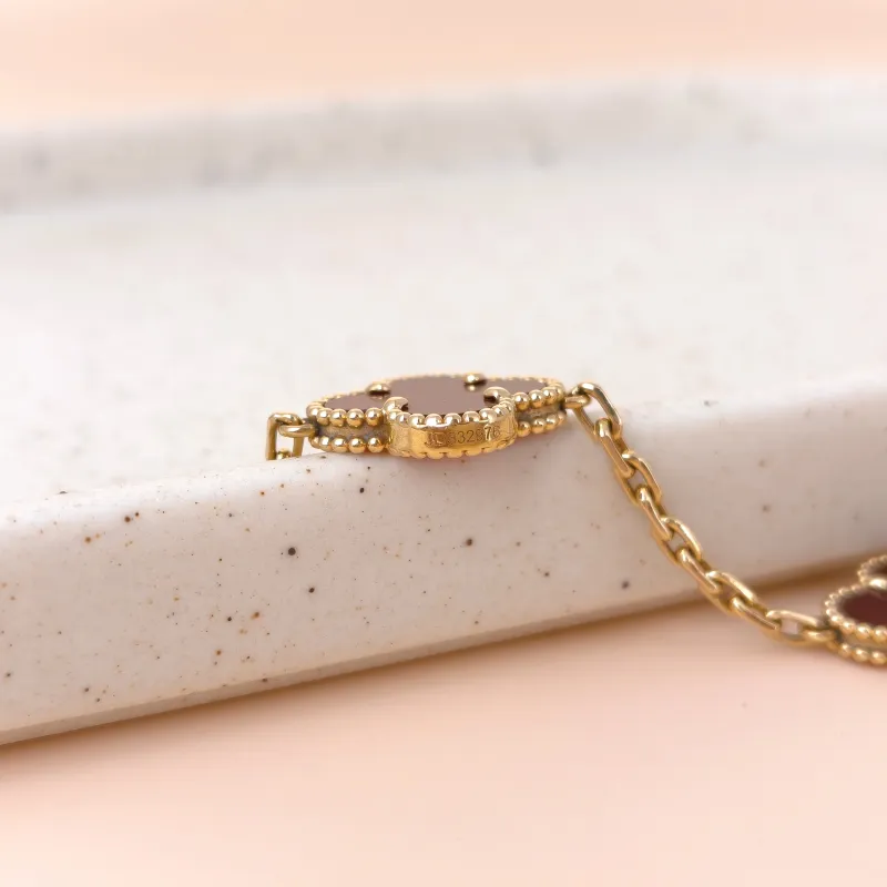 Van Cleef & Arpels Bracelet Alhambra Alhambra Collection Five-Motif Bracelet 18KY ellow Gold Vintage Small19cm — cover view 3 of 8