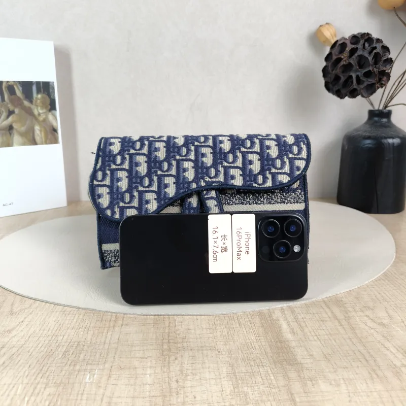 DIOR Belt Bag Saddle Belt Bag Blue Canvas One Size 21 × 3 × 13 cm — cover view 3 of 5