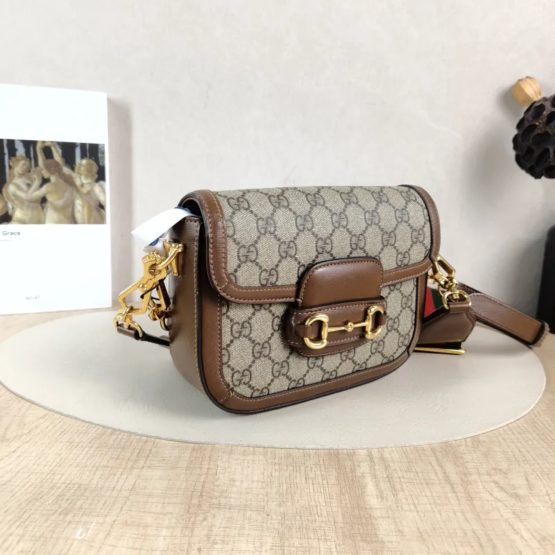 GUCCI Crossbody Bag Horsebit 1955 Horsebit Small Monogram PVC Small 20.5 × 5 × 14.5 cm — cover view 4 of 6