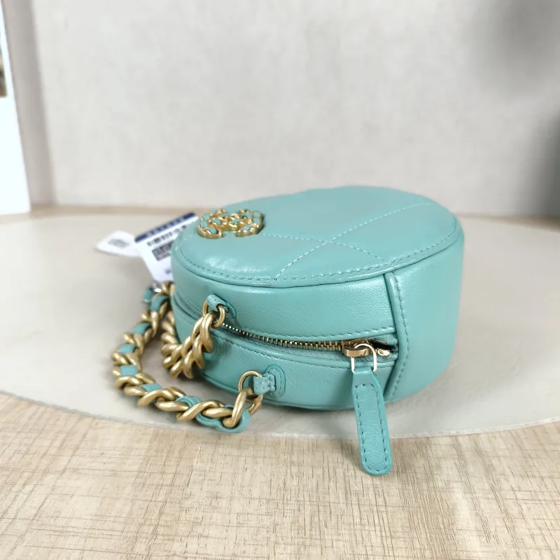 Chanel Crossbody Bag 19bag Blue Lambskin Mini 12 × 4.5 × 12 cm 31 — detail view 3 of 11