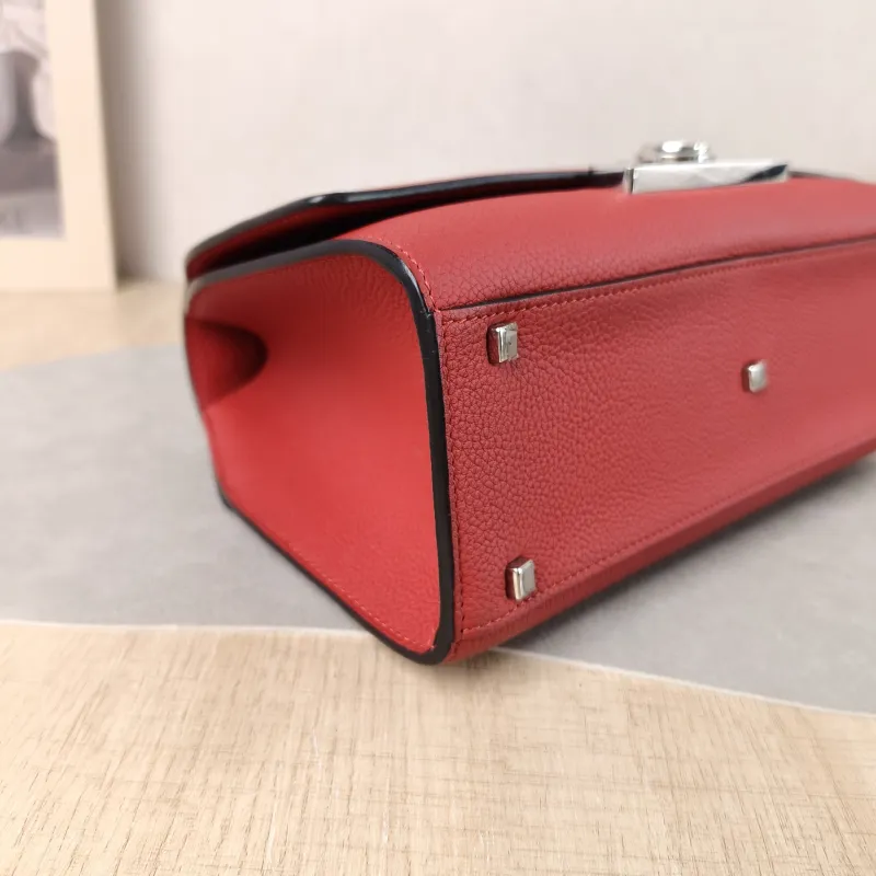 Moynat Crossbody Bag rejane Top Handle Crossbody Bag Red Calfskin Small 26 × 11 × 18 cm — detail view 13 of 16