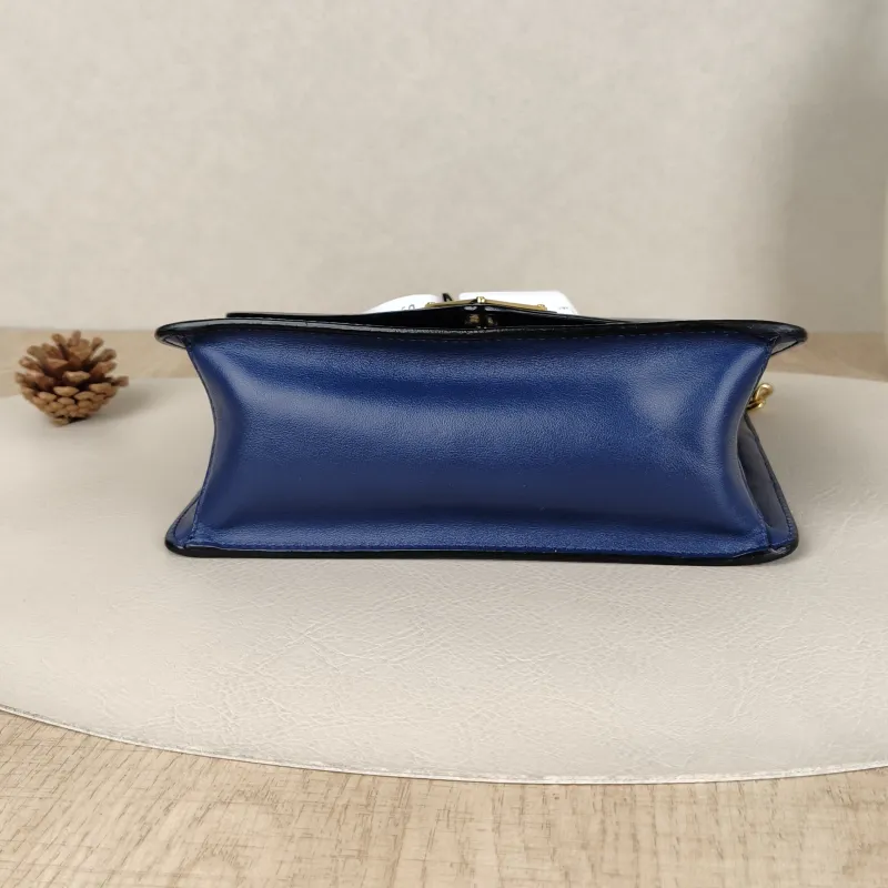 PRADA Crossbody Bag Crossbody Bag Clutch Blue Calfskin One Size20 × 7 × 14 cm — cover view 6 of 9