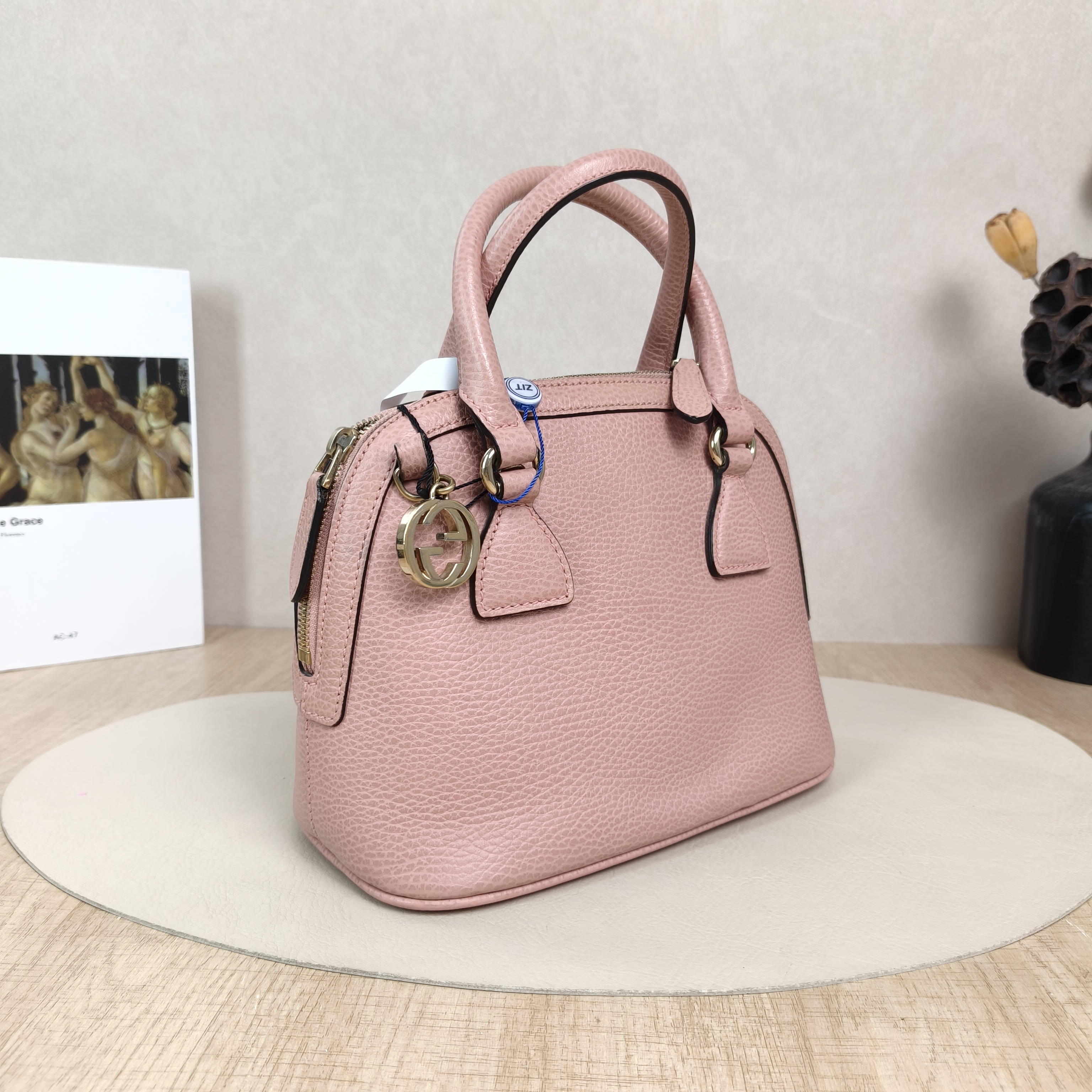 GUCCI Crossbody Bag Crossbody Bag Pink Calfskin One Size24 × 12 × 18 cm — cover view 5 of 5