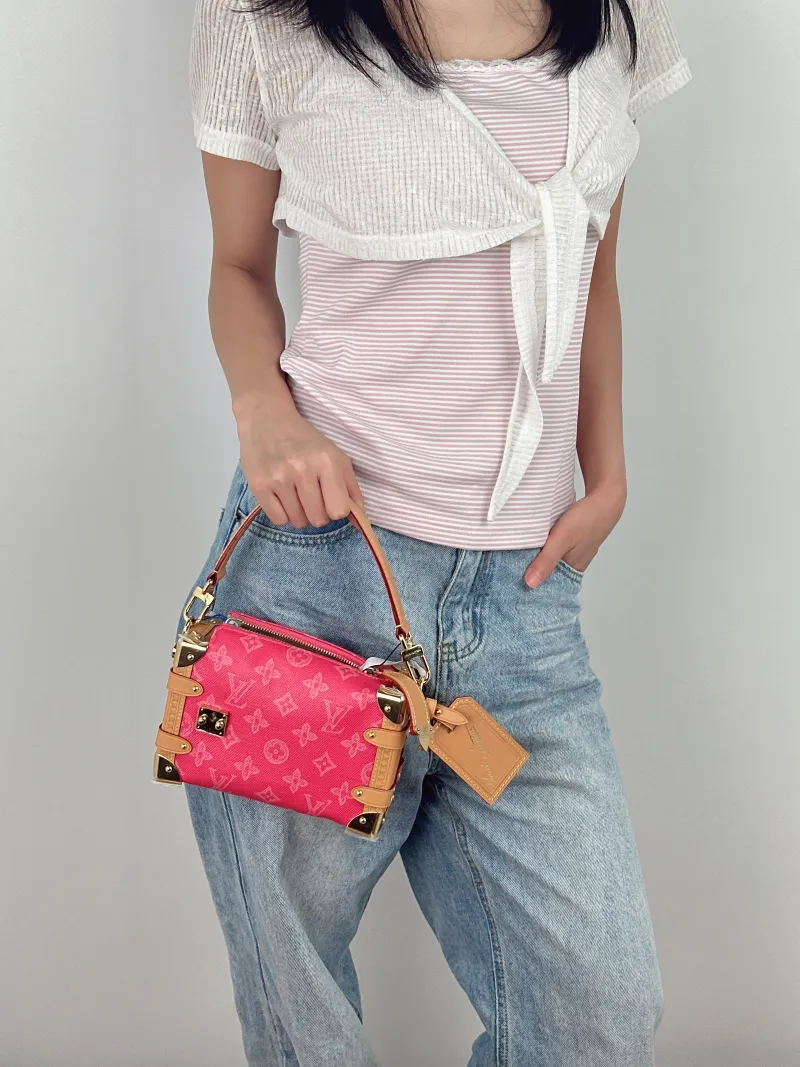 Louis Vuitton Crossbody Bag Side Trunk Box PVC Small19 × 7.5 × 12.5 cm — on-model view 2 of 3