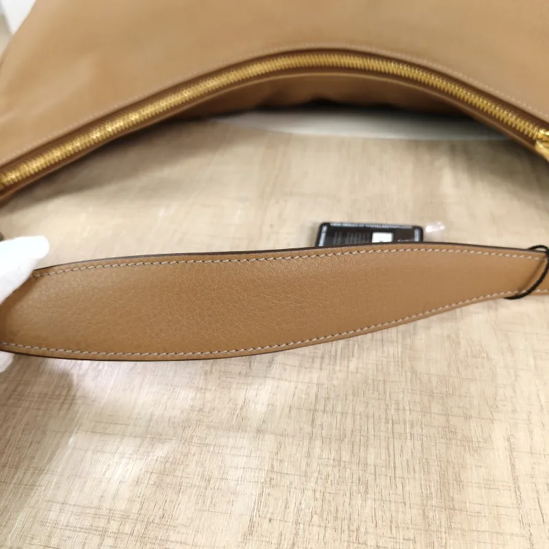 PRADA Shoulder Bag Arqué Brown Calfskin Large 35 × 8 × 22 cm — detail view 6 of 12
