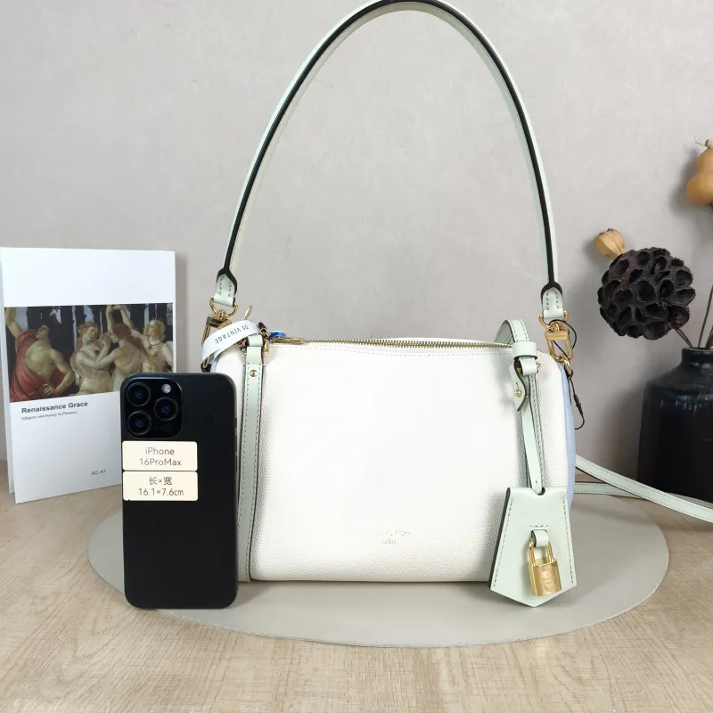 Louis Vuitton Shoulder Bag EXPRESS Shoulder Bag White · Blue Green Calfskin Small 26 × 13.5 × 17 cm — cover view 4 of 6