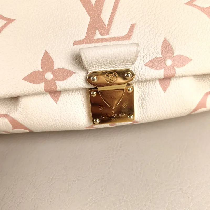 Louis Vuitton Crossbody Bag Favorite White · Pink Empreinte Embossed Calfskin Medium 24 × 9 × 14 cm — detail view 4 of 11