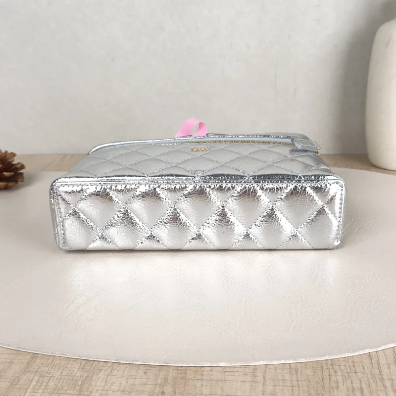 Chanel Crossbody Baglp Box Bag Top Handle Crossbody Bag Silver Calfskin One Size19.5 × 5 × 17 cm — cover view 3 of 5