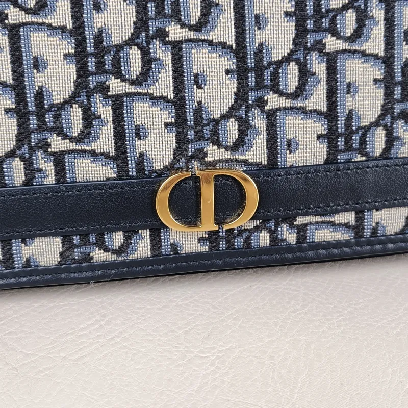 DIOR Crossbody Bag 30Montaigne Cigale Top Handle Crossbody Bag Blue Canvas One Size 20.5 × 5 × 11 cm — detail view 8 of 14