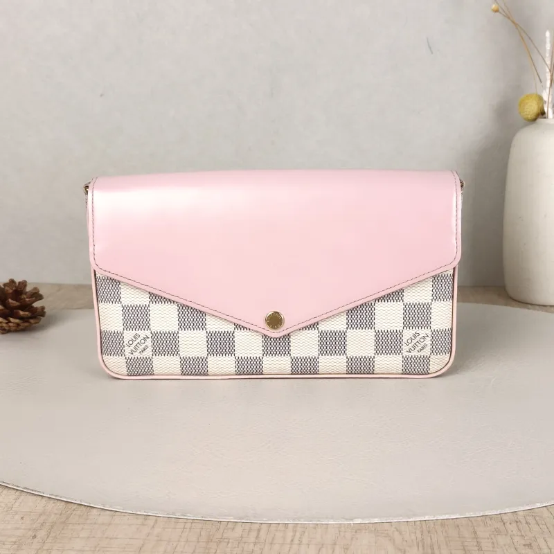 Louis Vuitton Crossbody Bag Pochette Félicie · Pink PVC Small21 × 3 × 12 cm