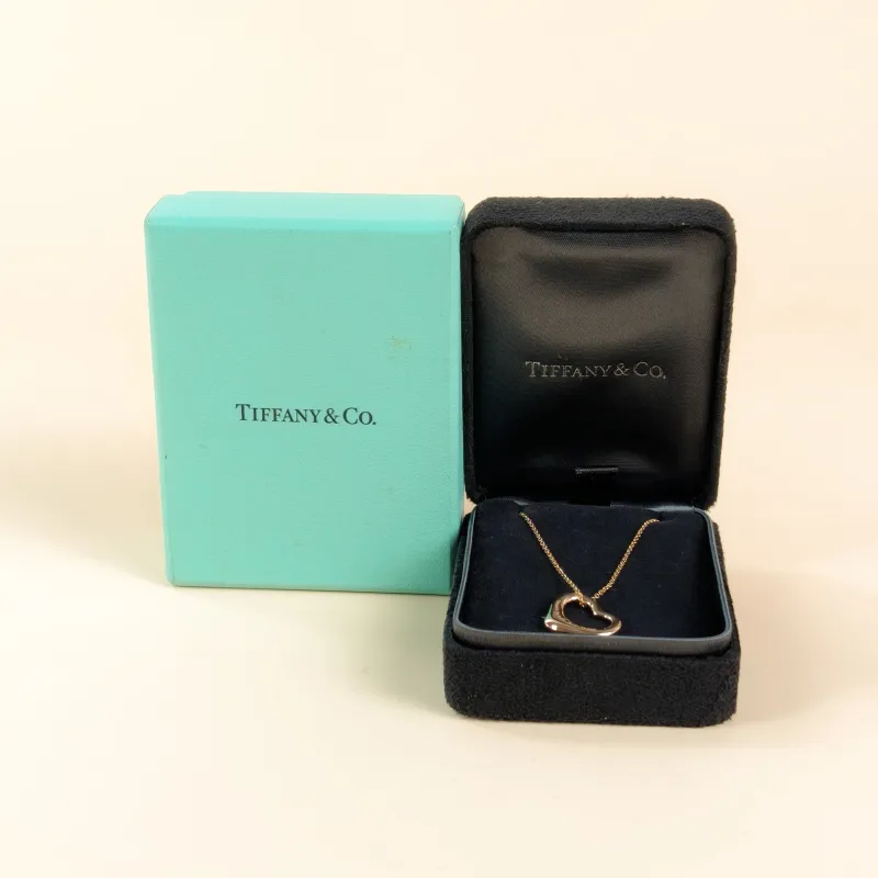 Tiffany&Co. Necklace Elsa Peretti Collection Open Heart Necklace Gold 18k One Size 45cm โ cover view 3 of 9