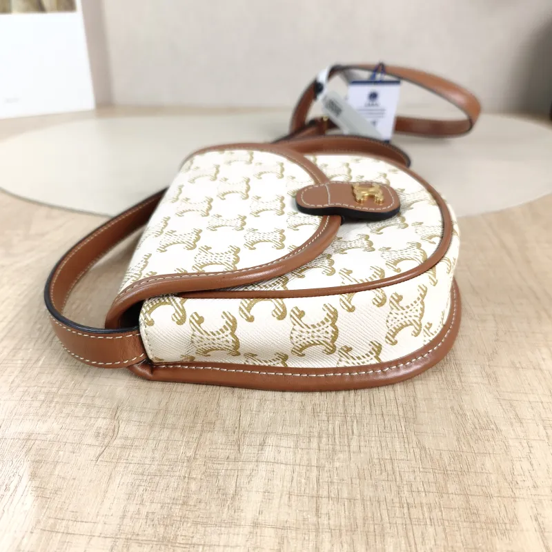 CELINE Crossbody Bag BESACE White PVC Mini 15 × 4 × 11 cm — detail view 10 of 12