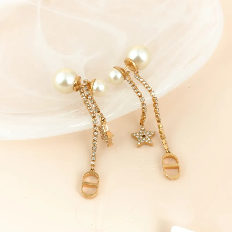 DIOR Earrings Earrings Gold One Size — cover view 4 of 7