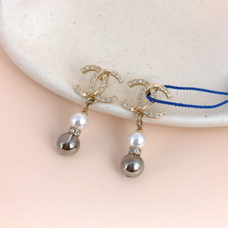 Chanel Earrings c Pearl Earrings Gold · One Size — cover view 3 of 6