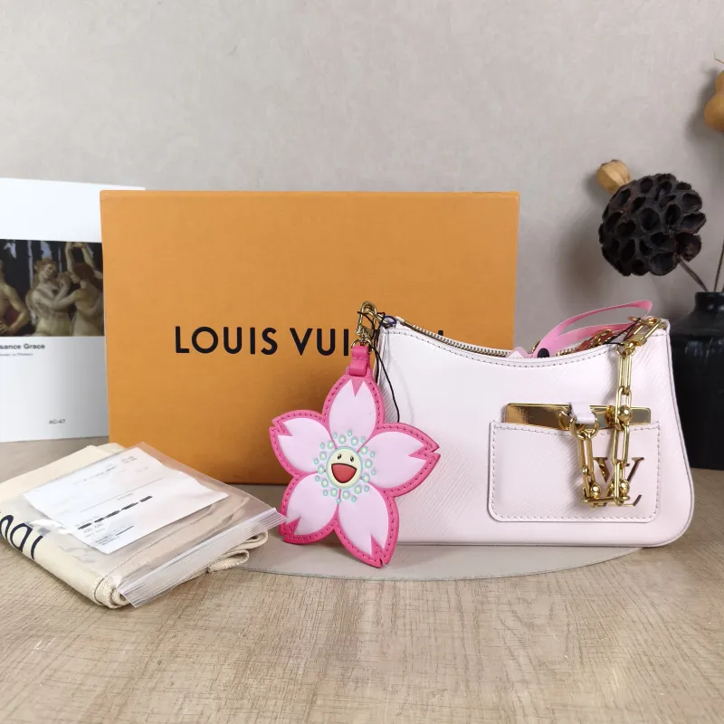 Louis Vuitton Shoulder Bag MARELLINI Pink Epi Embossed Calfskin Mini 19 × 6.5 × 13.5 cm — cover view 2 of 6