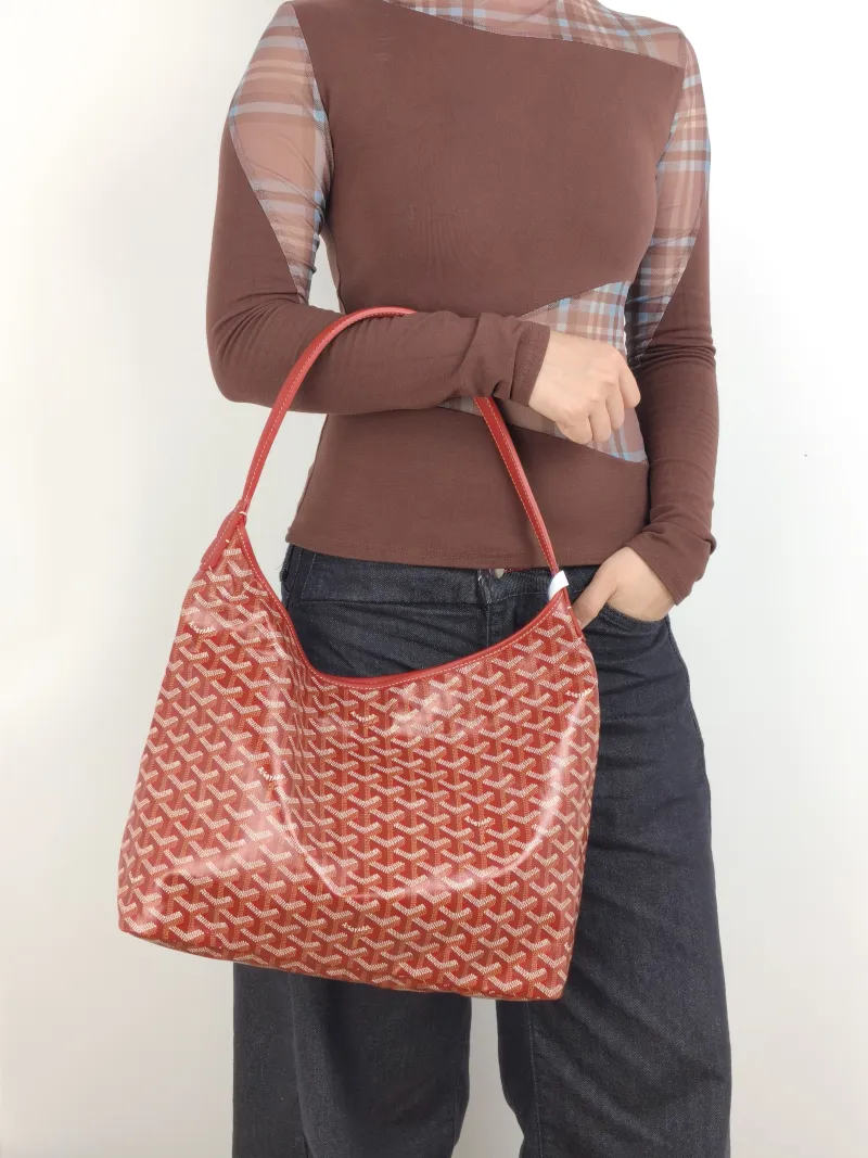 GOYARD Shoulder Bag Boheme Hobo​ Red PVC Small 43 × 14 × 27 cm — on-model view 2 of 2