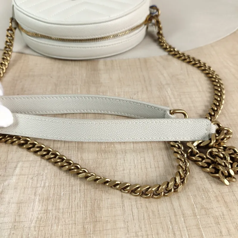 SAINT LAURENT Crossbody Bag VINYLE Camera Bag White Grained Calfskin Small 17 × 5.5 × 17 cm — detail view 9 of 10