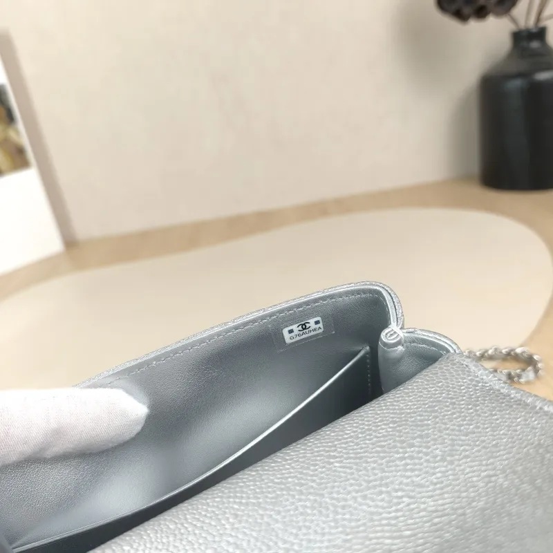 Chanel Crossbody Bag Coco Handle​Silver Grained Calfskin Mini14.5 × 5.5 × 11.5 cm — detail view 11 of 11