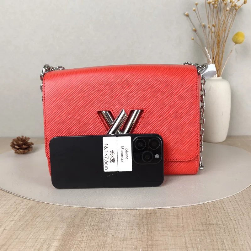 Louis Vuitton Crossbody Bag Twist Red Epi Embossed Calfskin Medium 23 × 9.5 × 17 cm — cover view 2 of 5