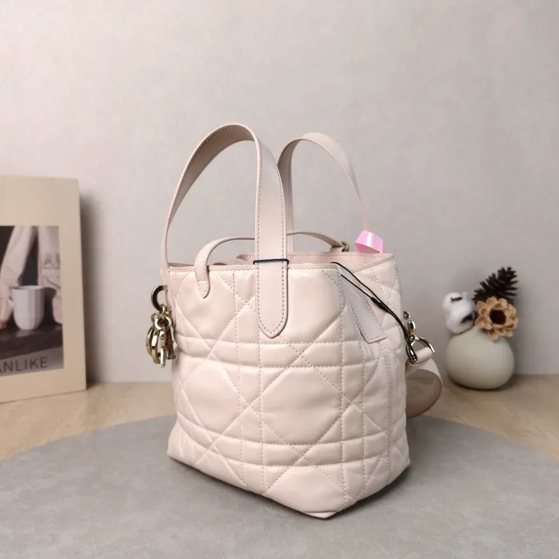 DIOR Top Handle Bag TOUJOURS Edition Pink Calfskin Small 18.5 × 12 × 18.5 cm — cover view 2 of 5