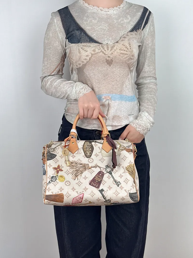 Louis Vuitton Top Handle Bag Speedy Soft 30 PVC One Size30 × 17 × 21 cm — on-model view 2 of 2
