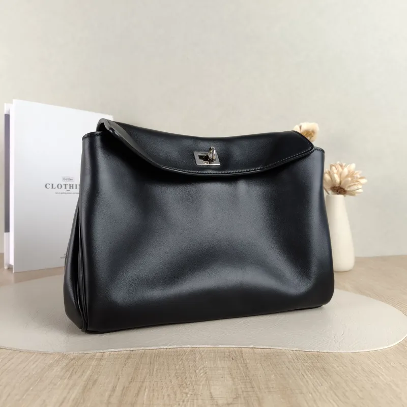 BALENCIAGA Crossbody Bag RODEO Black Calfskin Small 27 × 10 × 20 cm — cover view 5 of 5