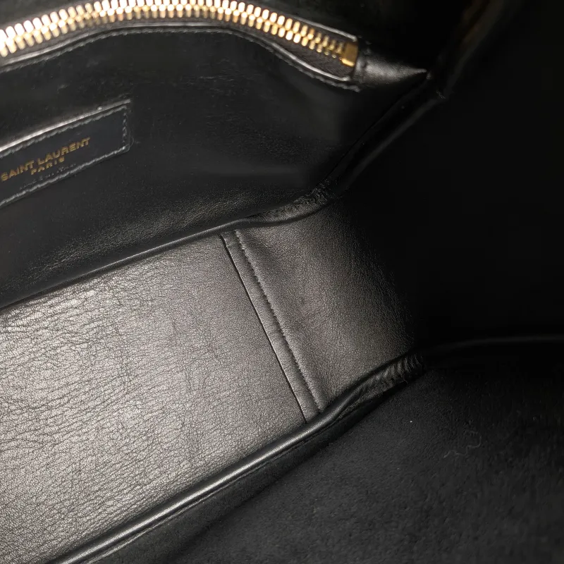 SAINT LAURENT Shoulder Bag LE 5 À 7 Hobo Black Calfskin Small 22 × 8.5 × 23 cm — detail view 3 of 11