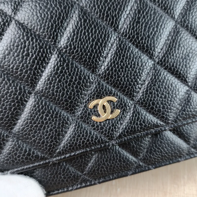 Chanel Crossbody Bag Classic Flap WOC CF WOCWOC Bag Black Grained Calfskin Mini 19.2 × 3.5 × 12.3 cm 25 — detail view 10 of 14